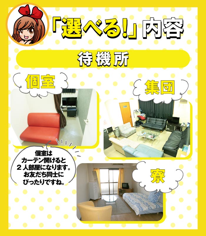 選べる待機方法